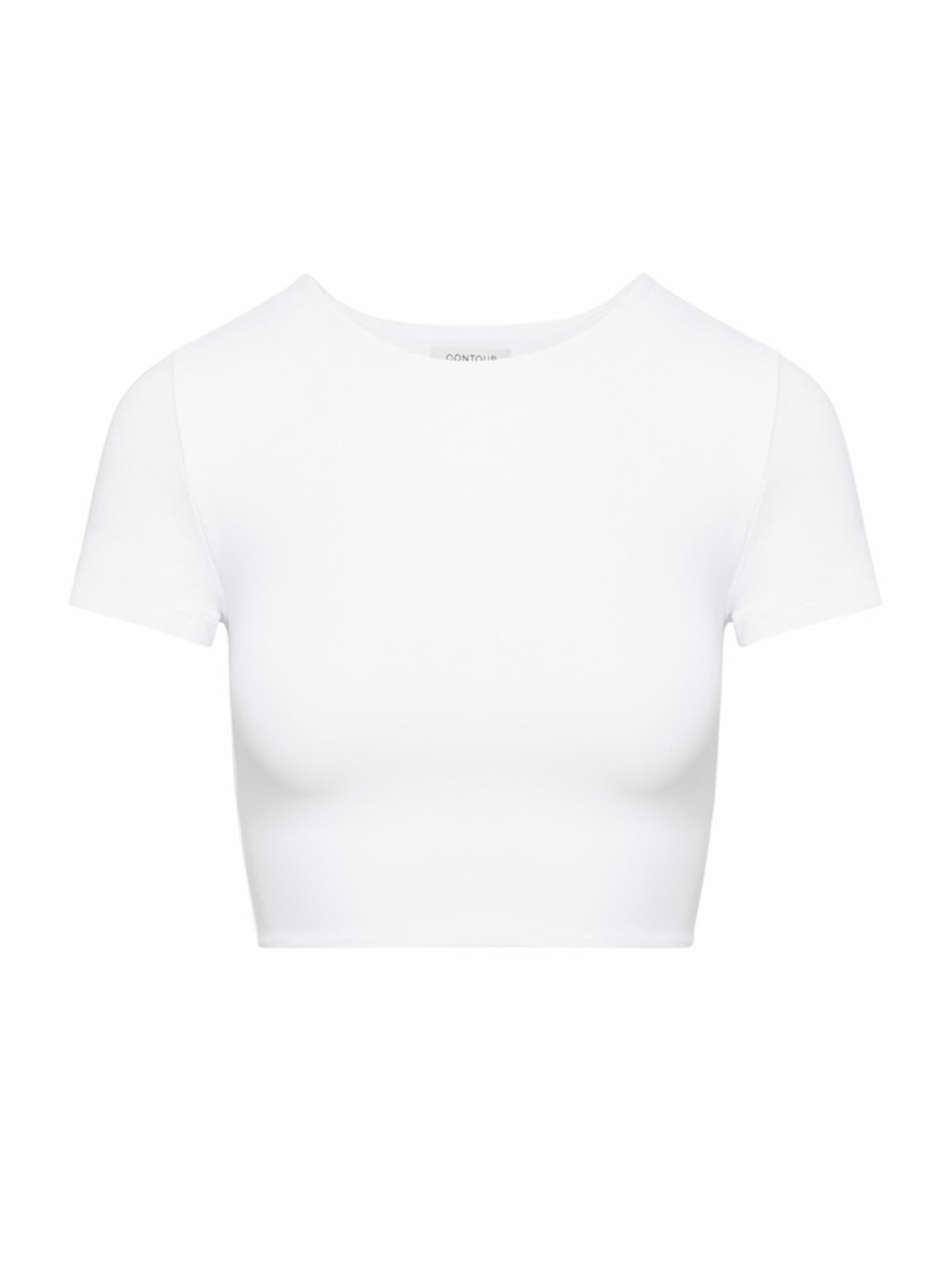 Aritzia Contour white crew cropped t-shirt